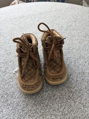 Twister Brown Kids Lace-Up Moccasin Boots